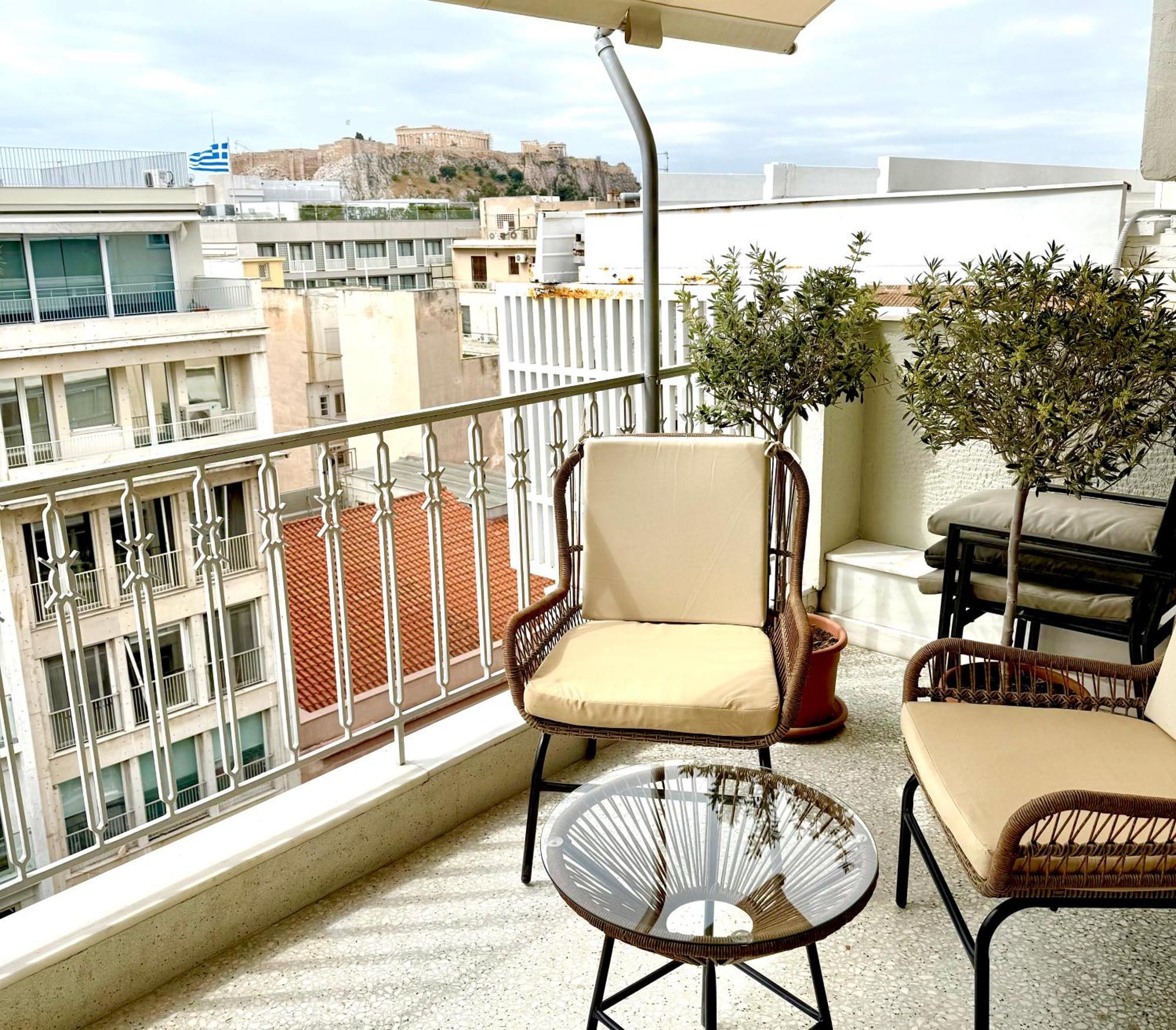 אתונה Parthenon And Syntagma Square View Apartment מראה חיצוני תמונה